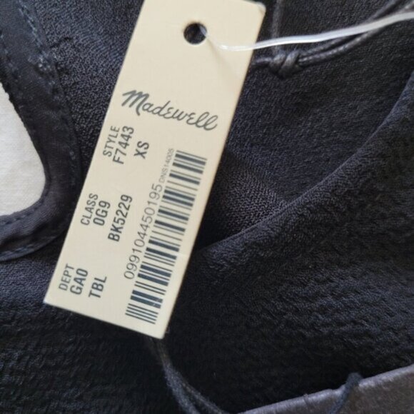 Madewell et SEZANE Colette Black Top with Gold Buttons Size XS - Picture 8 of 12